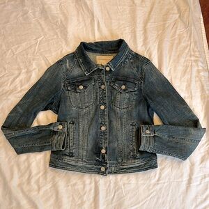 Anthropologie Pilcro and the Letterpress women’s cropped denim jacket